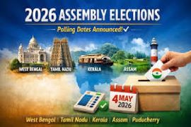Assembly Election Schedule announced for Assam, Keralam, Puducherry, Tamil Nadu and West Bengal